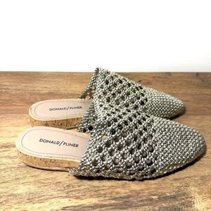 Donald J. Pliner Gold Mules